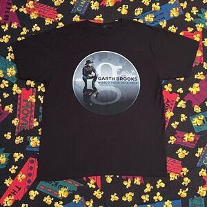 GARTH BROOKS World Tour 2014-2016 Front & Back Graphic Tee Shirt / Size L